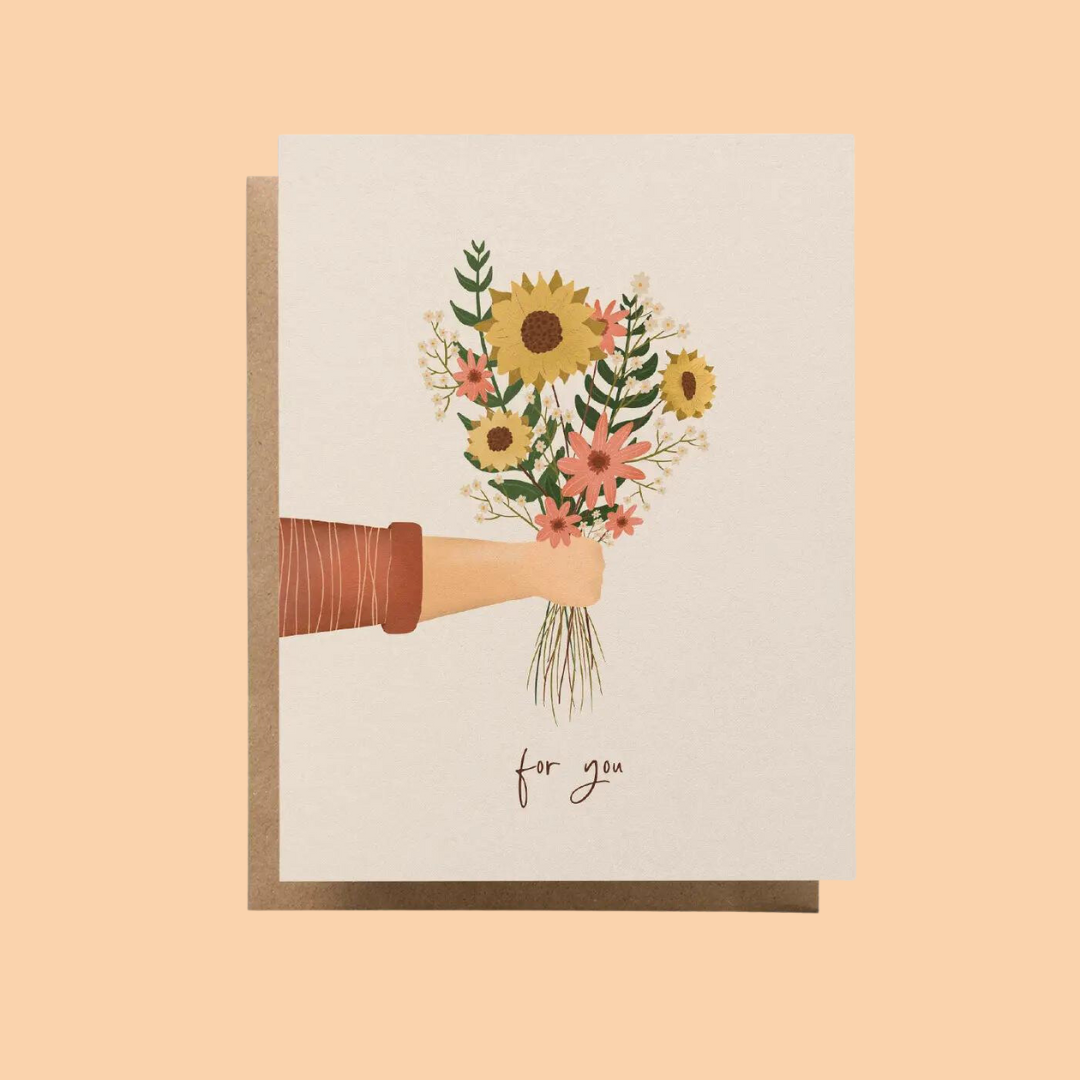 Greeting Card - Flowers For You - Blank Inside