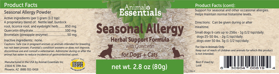 Animal Essentials Seasonal Allergy with Quercetin