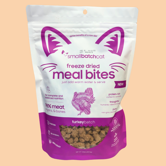 SmallBatch Freeze Dried Meal Bites for Cats - Turkey