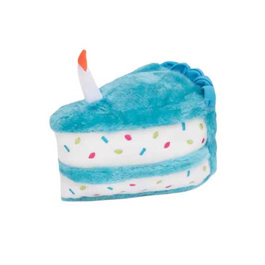 ZippyPaws Birthday Cake Slice - Blue