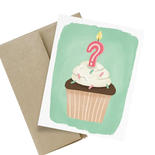 Greeting Card - Birthday Cupcake - Blank Inside