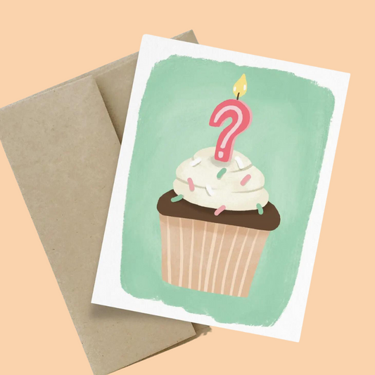 Greeting Card - Birthday Cupcake - Blank Inside