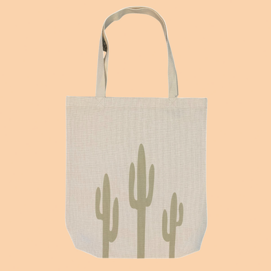 Canvas Tote Bag - Sage Cactus