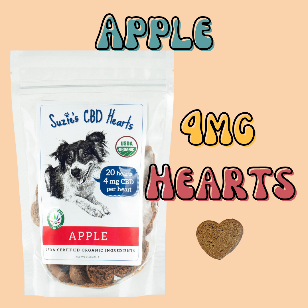 Suzie's CBD Treats 4mg Hearts - Apple