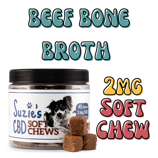 Suzie's CBD Treats 2mg Soft Chews - Beef Bone Broth