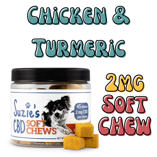 Suzie's CBD Treats 2mg Soft Chews - Chicken & Turmeric