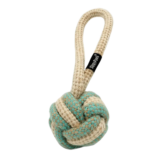 Zippy Paws Eco friendly Jute & Cotton Knot Ball Rope Toy