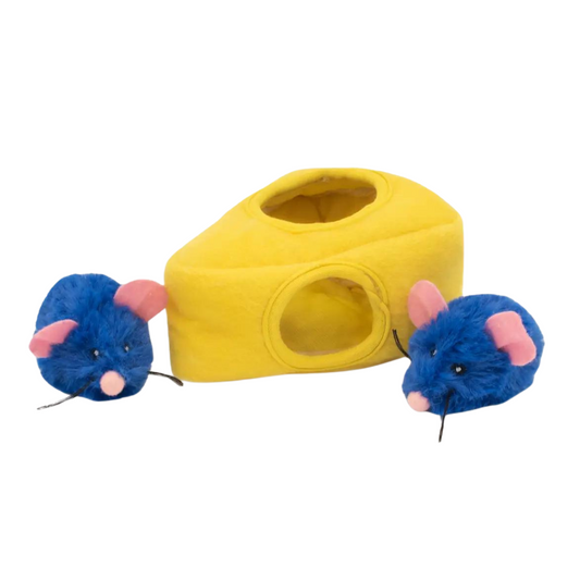 ZippyPaws Burrow Toy Mice and Cheese