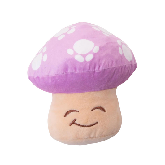 SnugArooz Mushroom Plush, Squeak, and Crinkle Dog Toy