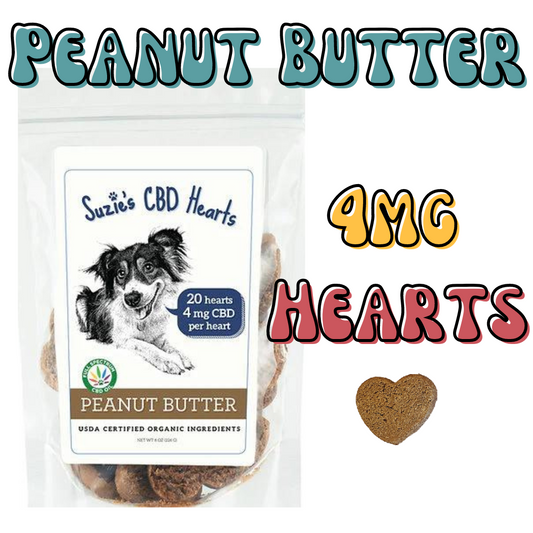 Suzie's CBD Treats 4mg Hearts - Peanut Butter