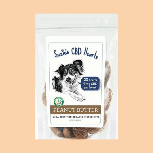 Suzie's CBD Treats 4mg Hearts - Peanut Butter