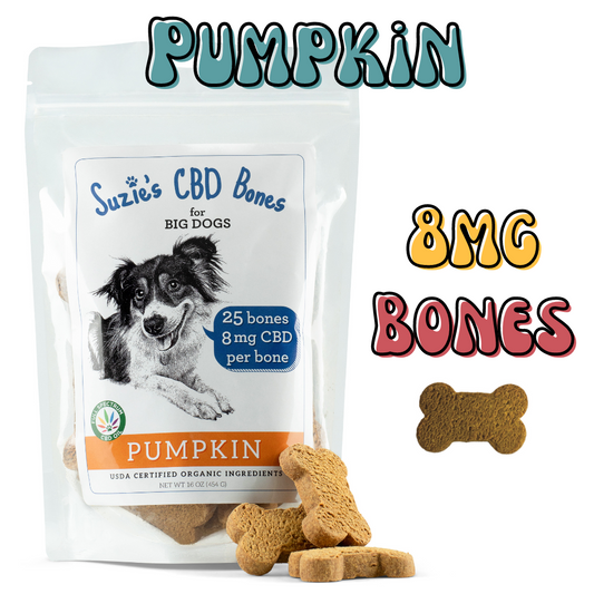 Suzie's CBD Treats 8mg Bones - Pumpkin