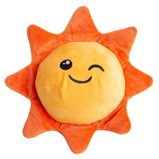 SnugArooz Sunshine Plush, Squeak, and Crinkle Dog Toy Ball